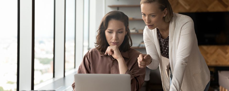 Women mentoring each other