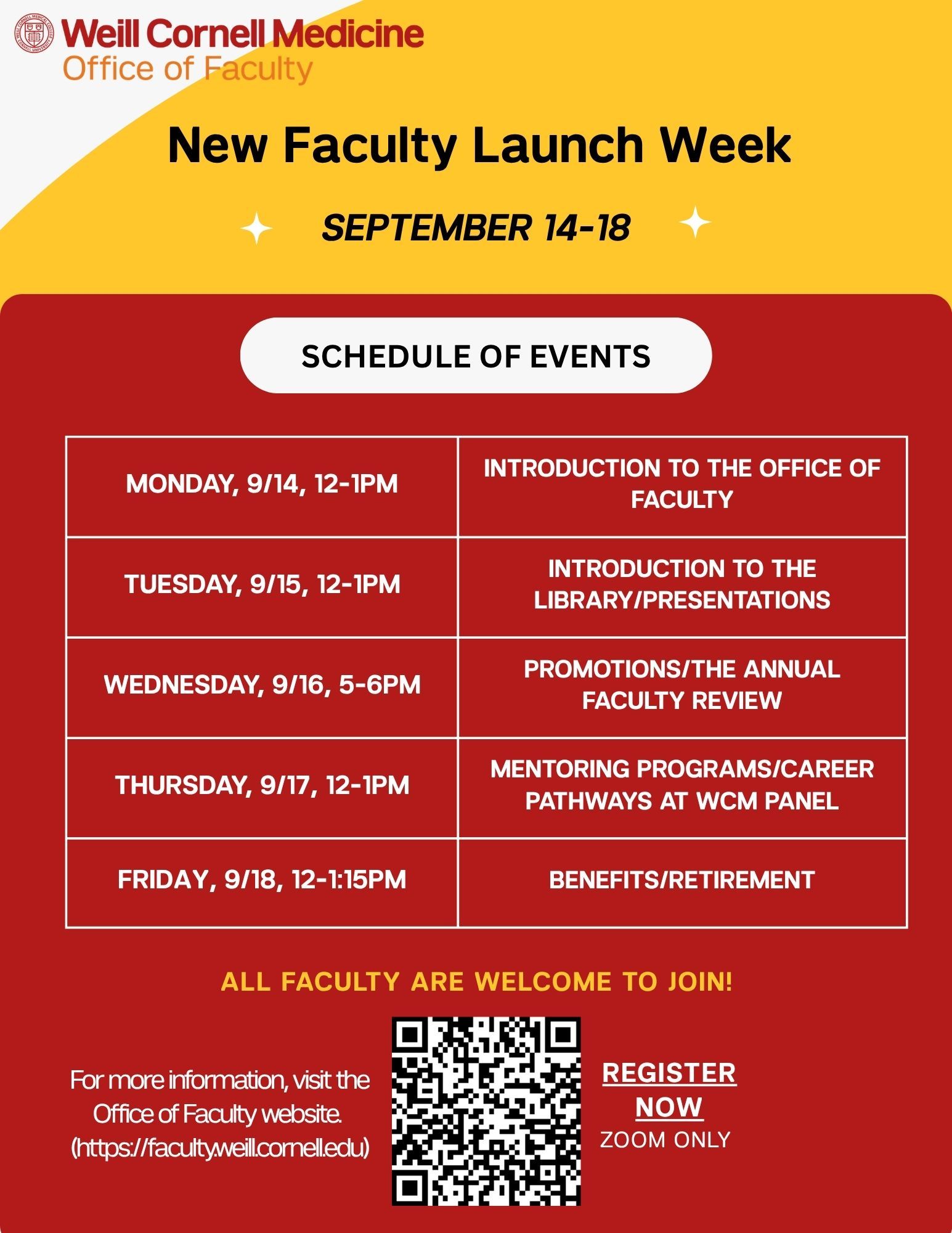 New Faculty Launch Week