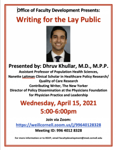 Writing for the Lay Public