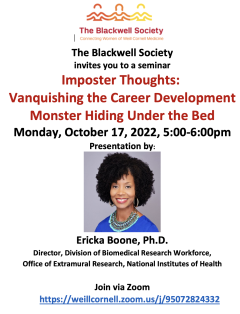 Imposter Thoughts:   Vanquishing the Career Development Monster Hiding Under the Bed