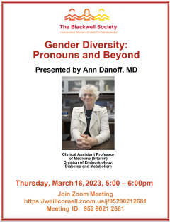The Blackwell Society Presents "Gender Diversity: Pronouns and Beyond"