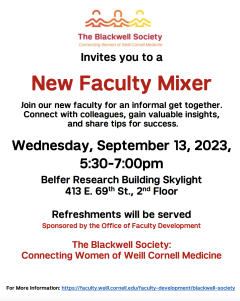 Blackwell New Faculty Mixer