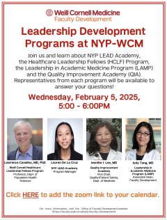 Leadership Development Programs at NYP-WCM