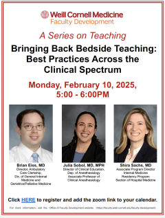 Bringing Back Bedside Teaching: Best Practices Across the  Clinical Spectrum