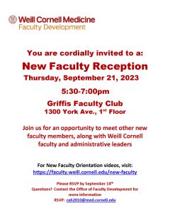 New Faculty Reception