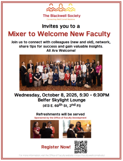 Mixer to Welcome New Faculty
